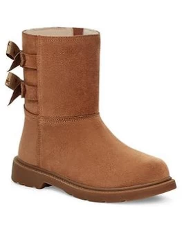 Image of UGG Tillee Bow Boots - Chestnut, Size 5 Older