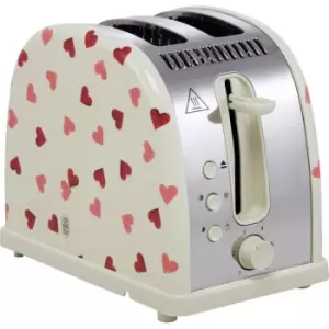 Image of Russell Hobbs Emma Bridgewater Pink Hearts Design 28340 2 Slice Toaster