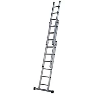 Image of Werner Professional 3.96m 3 Section Aluminium Extension Ladder