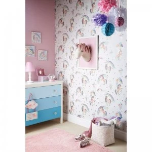 Image of Rainbow Unicorn Wallpaper