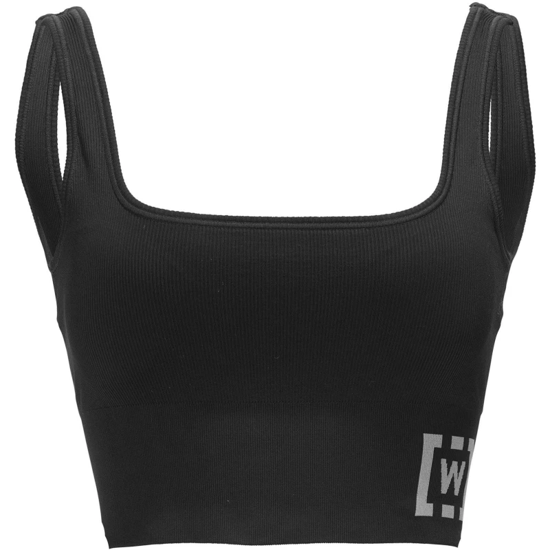 Image of Wolford Shaping Athleisure Crop Top Bra Black female 8 (XS)