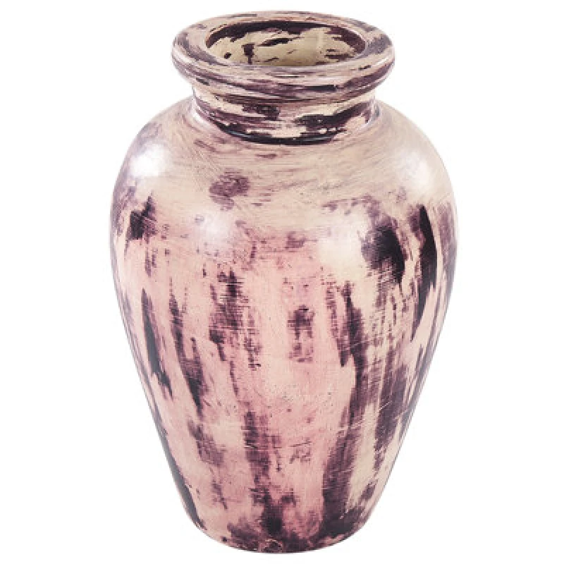 Image of Beliani Decorative Vase Amathus Ceramic 34cm Violet