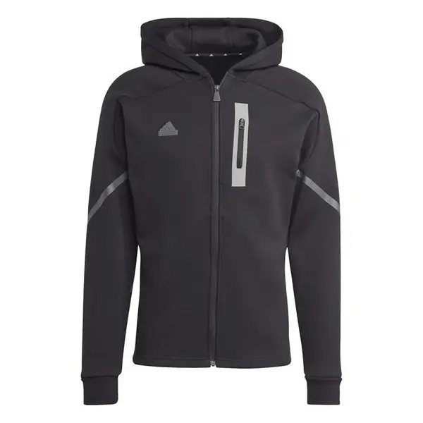 Image of adidas GameDay Full Zip Hoodie Mens Full Zip Fleece Tops XS Blue 55023118310
