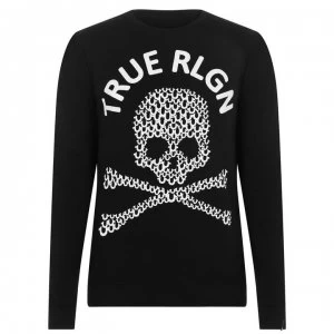 Image of True Religion Skull Crew Sweatshirt - Black