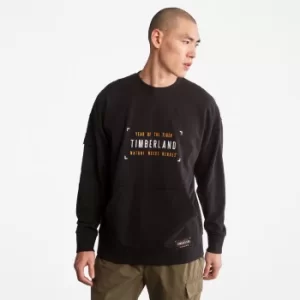 Image of Timberland Year Of The Tiger Sweatshirt For Men In Black Black, Size S