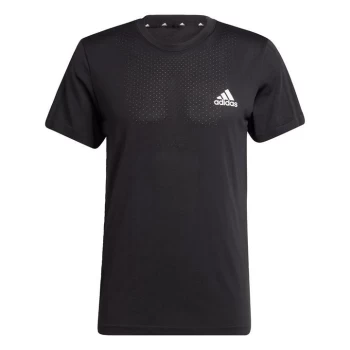Image of adidas AEROREADY Motion Seamless Sport T-Shirt Mens - Black / White