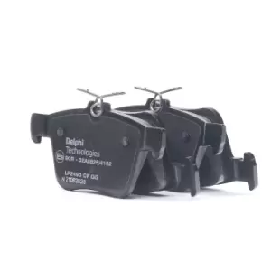 Image of DELPHI Brake pad set LP2490 Brake pads,Brake pad set, disc brake VW,AUDI,SKODA,Golf VII Schragheck (5G1, BQ1, BE1, BE2),Passat Variant (3G5, CB5)