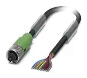 Image of Phoenix Contact 1430624 Sensor Cord, 12P, M12 Rcpt-Free End, 3M