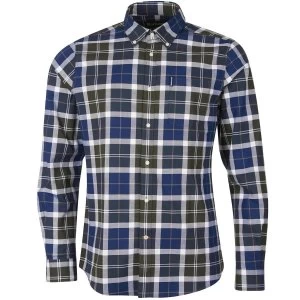 Image of Barbour Mens Tartan 11 Tailored Shirt Sage Medium