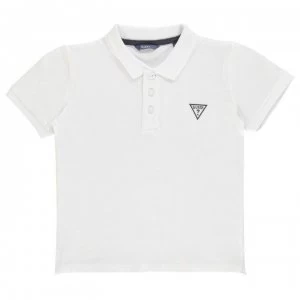 Image of Guess Polo T Shirt - White A000