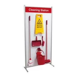 Image of Shadowboard in Multi Purpose Frame - Cleaning Station Style B (Red)