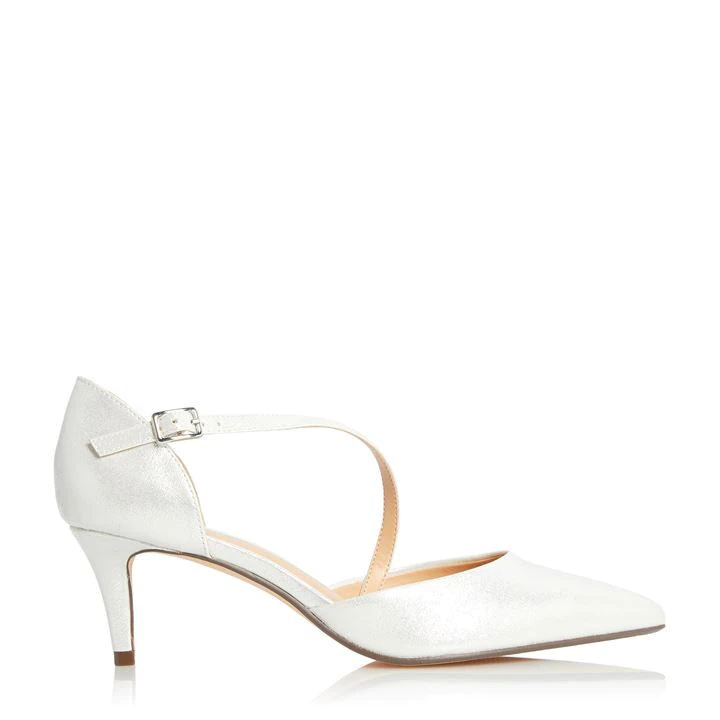 Image of Roland Cartier Silver 'Delilah' Stiletto Heel Court Shoes - 3