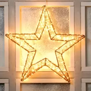 Image of Festive 36cm Twinkling Dewdrop Star Christmas Decoration 480 Warm White LEDs