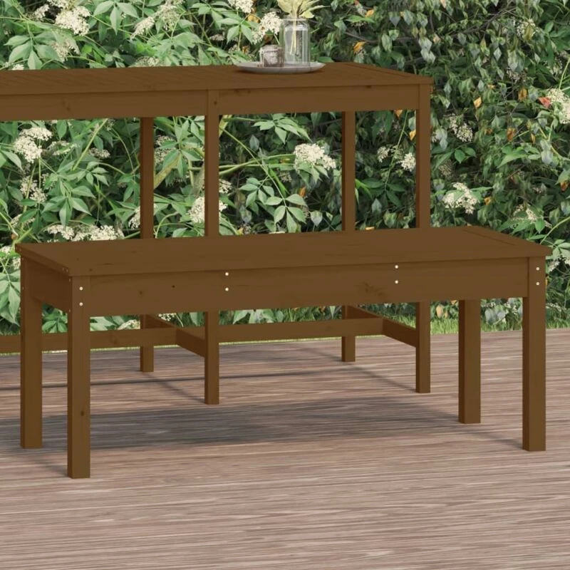 Image of VIDAXL Garden Bench Honey Brown 109x44x45cm Solid Wood Pine Vidaxl 8720845691332