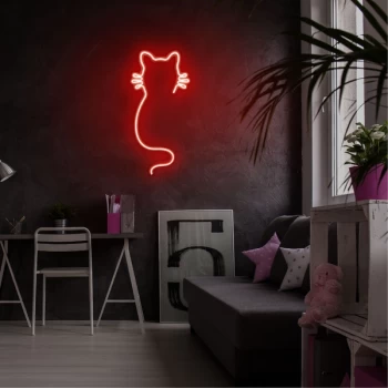 Image of Cat - Red Red Wall Lamp