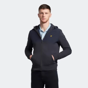 Image of Mens Softshell Jersey Zip Hoodie - Dark Navy - L