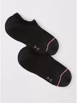 Image of Tommy Hilfiger 2 Pack Iconic Trainer Sock, Black, Size 9-11, Men