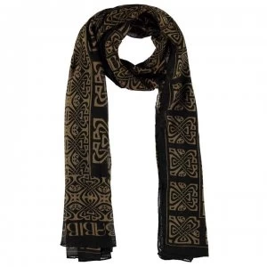 Image of Biba Blair logo scarf - Black Gold