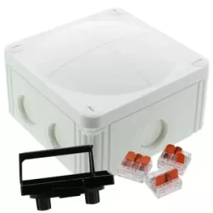 Image of Wiska COMBI White Polypropylene Weatherproof Junction Box With 8 Self Sealing Cable Inlets - 10110873