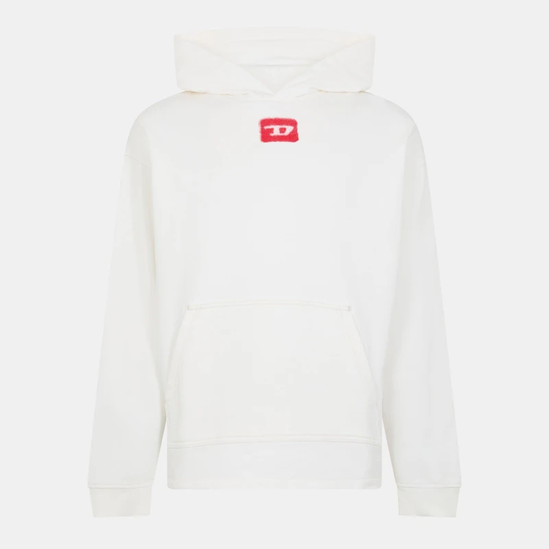 Image of Diesel Distorted Graphic Hoodie Off White male S