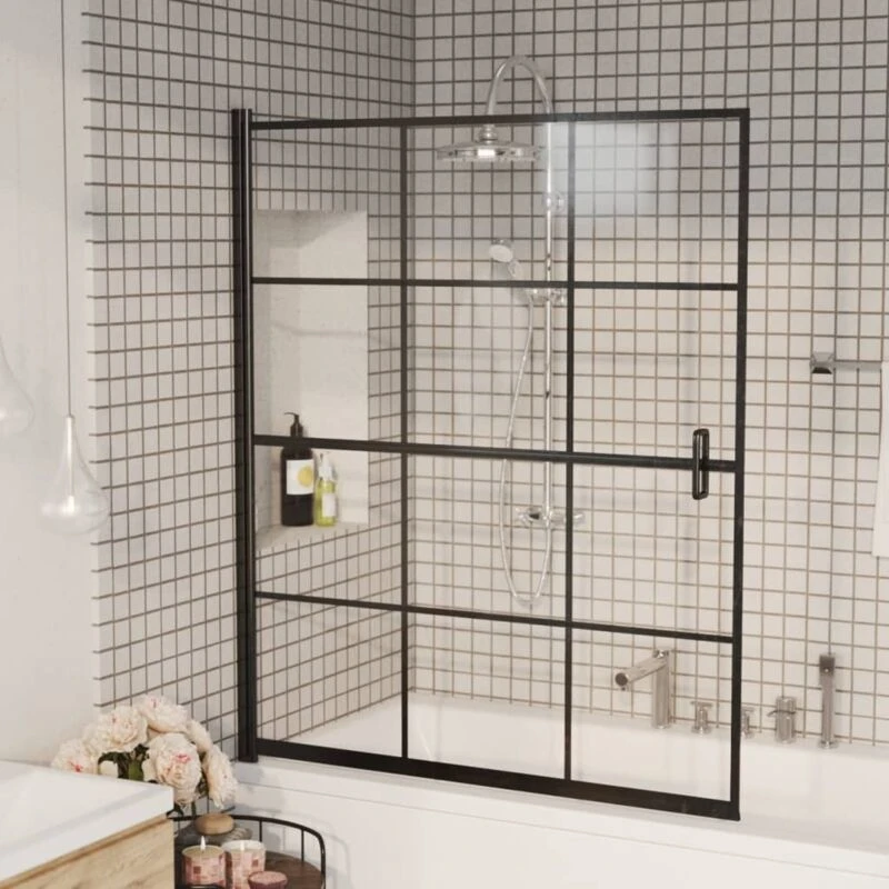 Image of VIDAXL Shower Enclosure esg 116x140cm Black Vidaxl 8720286416044