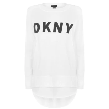 Image of DKNY Layered Logo Sweater - White