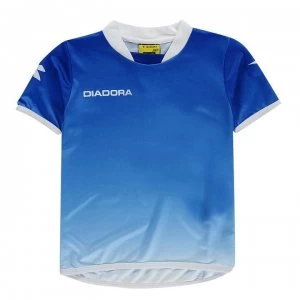 Image of Diadora T Shirt Junior Boys - Royal/White