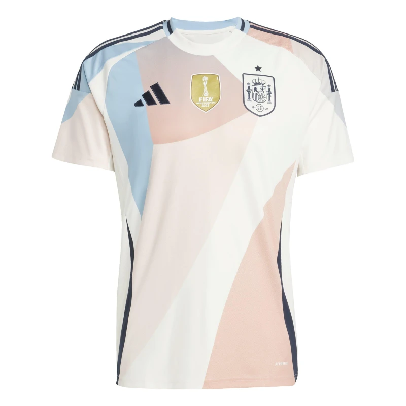 Image of adidas Spain Away Shirt 2025 Juniors White male 7-8 Years