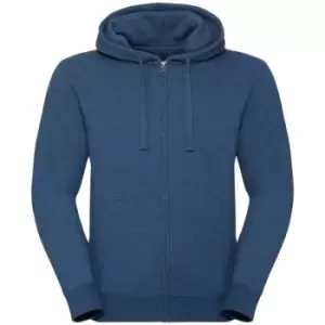 Image of Russell Mens Authentic Melange Zip Hoodie (S) (Ocean Melange)