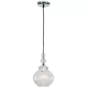 Image of Larissa Lamia Dome Ceiling Pendant 1 Light Clear Glass