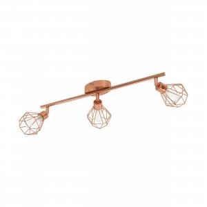 Image of EGLO G9 Zapata Copper LED Ceiling Spotlight 3x3W Warm White - 95547