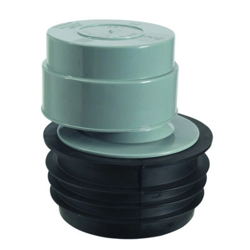 Image of McAlpine VP50P Ventapipe 50 Air Admittance Valve with dual fit synthetic rubber finger seal outlet for 3"/75mm or 4"/110mm soil pipe White