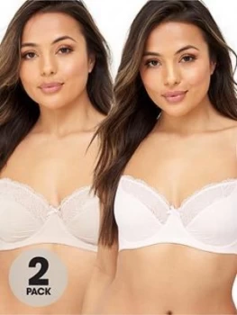 Image of Dorina Faith 2 Pack None-Padded Bra - Pink/Nude