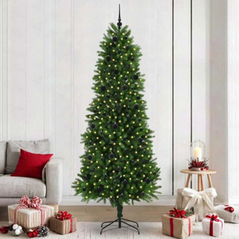 Image of Vidaxl Christmas Tree With 300 Leds With Stand Green 240 Cm Pe