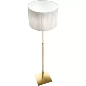 Image of Kolarz SAND - Lifestyle Fabric Round Drum Floor Light Brushed Brass, 1x E27