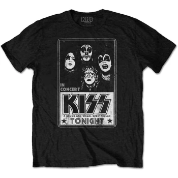 Image of KISS - Tonight Unisex Medium T-Shirt - Black