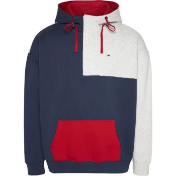 Image of Tommy Jeans Colour Block Hoodie - Navy C87