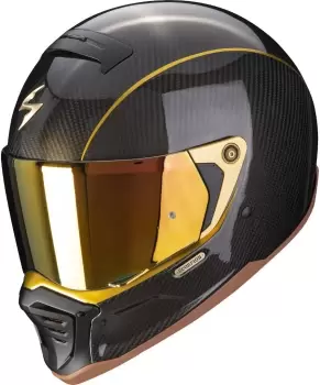 Image of Scorpion EXO-HX1 Carbon SE Solid Gold Helmet, black-gold, Size S, black-gold, Size S