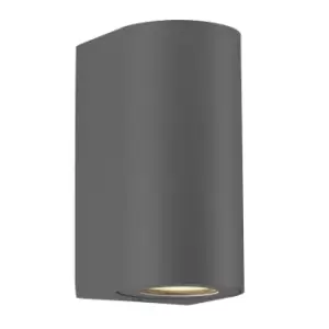 Image of Canto maxi Outdoor Up Down Wall Lamp Grey, GU10, IP44