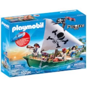 Image of Playmobil Pirate Ship with Underwater Motor (70151)