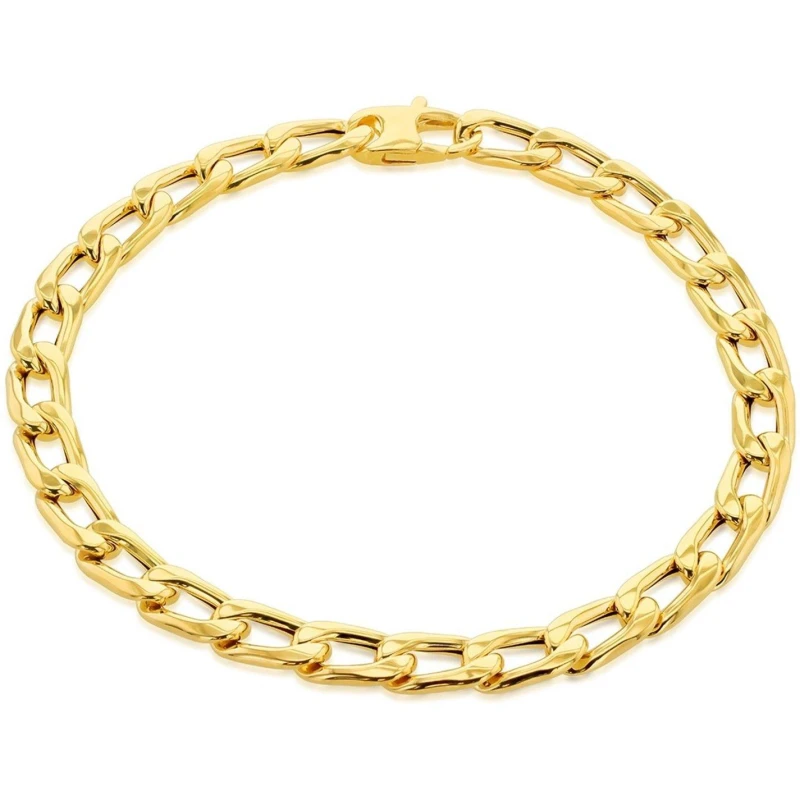 Image of Be You 9ct Gold Curb Bracelet Yellow Gold male 8.25in