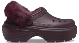 Image of Crocs Stomp Lined Clogs Unisex Dark Cherry W8/M7
