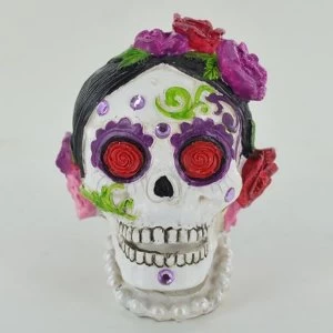 Image of Day Of The Dead Skull Female Figurine 10cm