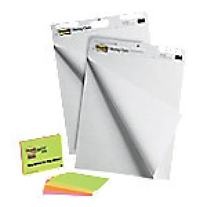 Image of Post-it Flipchart Pad Pack of 2 + 4 FREE Meeting Notes Pads Assorted 2 Pieces of 30 Sheets