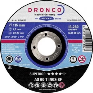 Image of Dronco 1111240100 Cutting disc (straight) 1 Piece 115mm 22.23mm