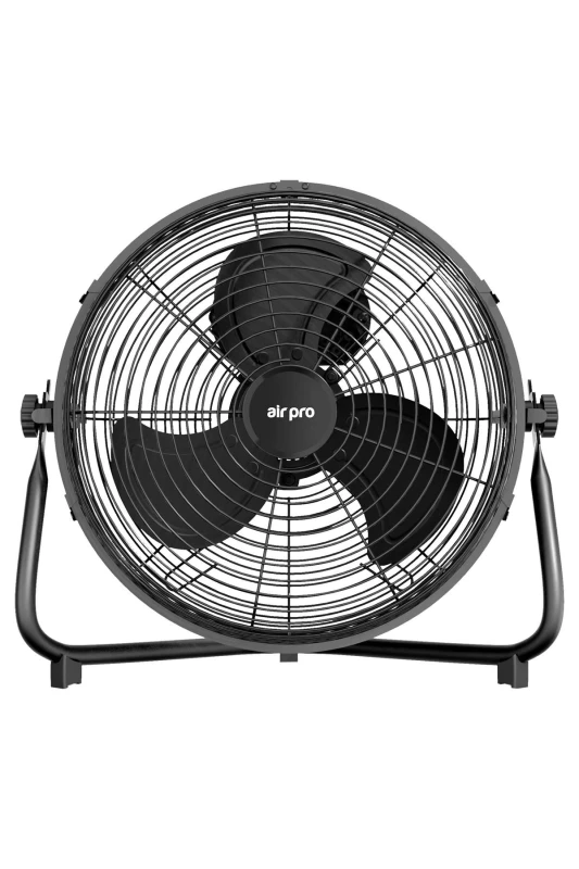 Image of Air Pro 20" Floor Fan - Powerful Air Cooling Fan With 3 Speed Settings in Black Unisex