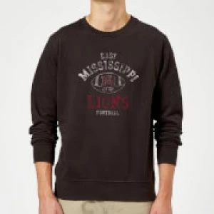 Image of East Mississippi Community College Lions Football Distressed Sweatshirt - Black - M