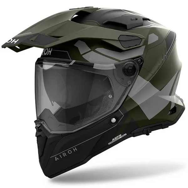 Image of Airoh Commander 2 Reveal Military Green Adventure Helmet Size M