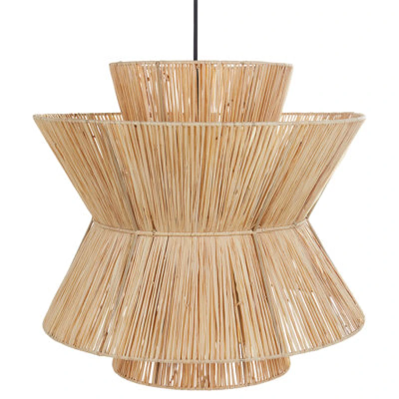 Image of Beliani Pendant Lamp Telamba Wicker Natural