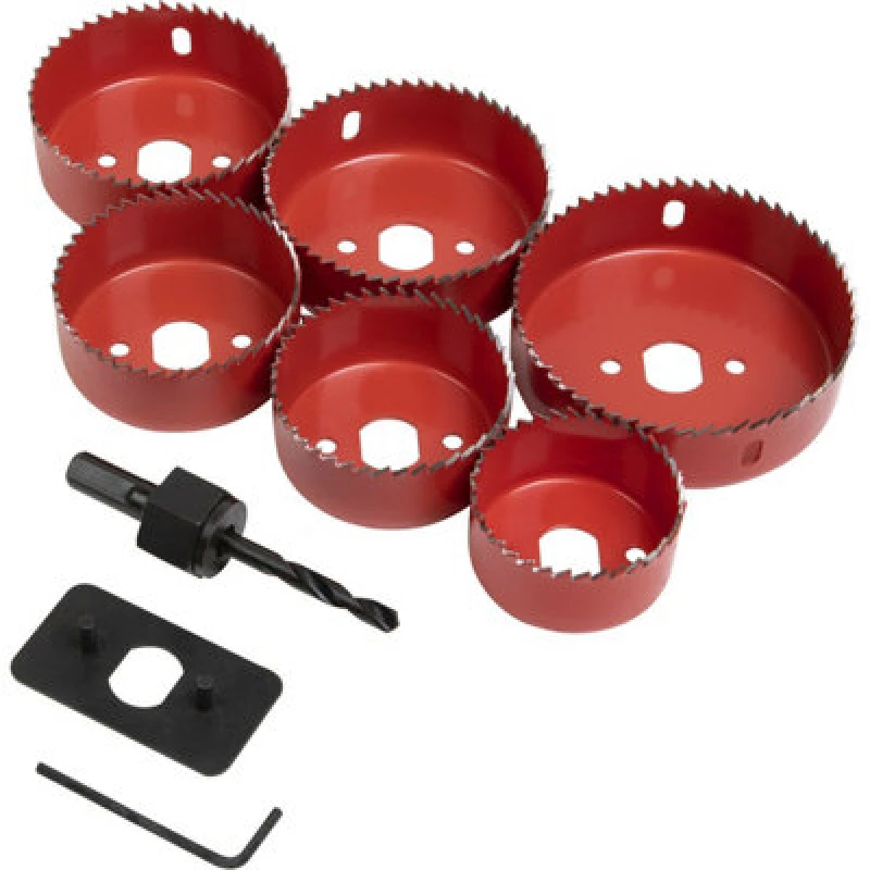 Image of Loops 9 Piece Down Light Installation Kit - Hole Saw - Mandrel & Pilot Drive - Hex Key Multi